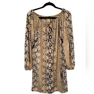 MK Michael Kors Womens Dress Snakeskin Print Shift Dress P